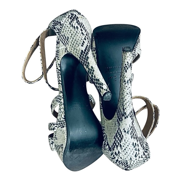 Colin Stuart Python Embossed Stud & Rhinestone Platform Shoes 8 - Picture 6 of 7